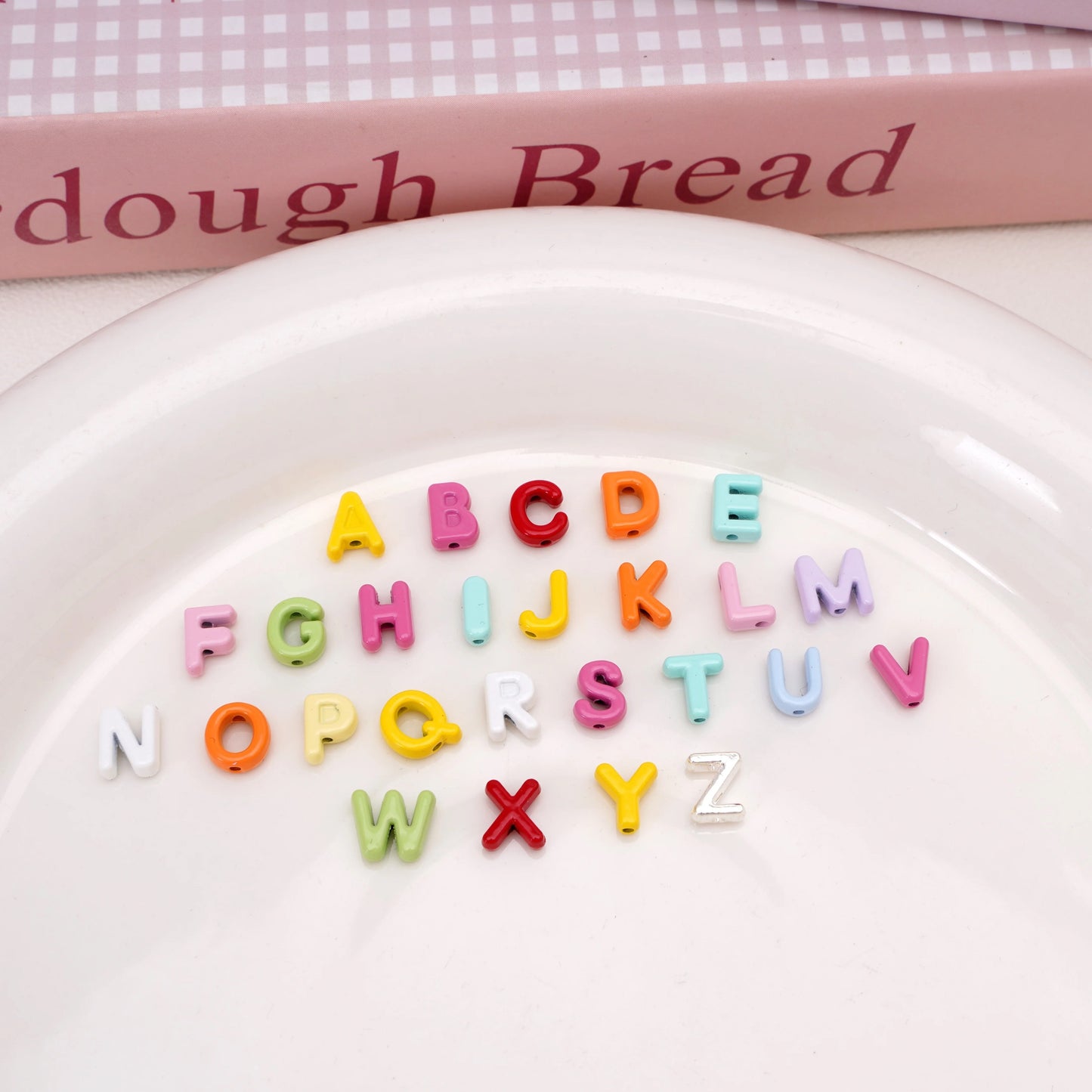 Alphabet Alloy Beads