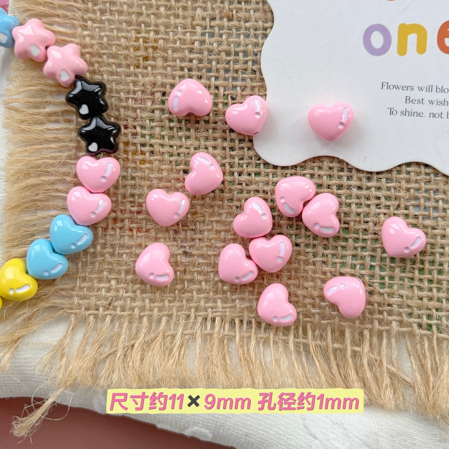 Heart & Star Alloy Beads