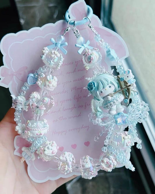 Cute Girl Handmade Keychain