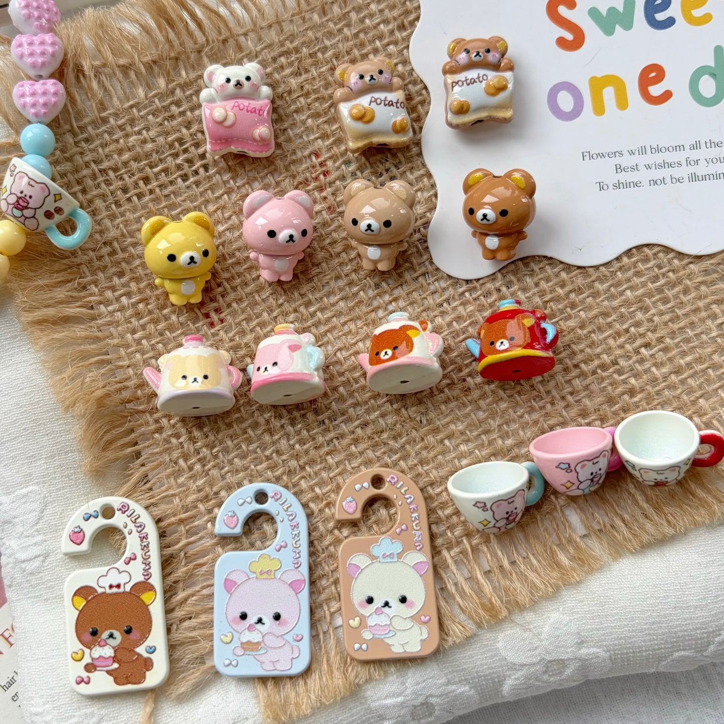 Cute Little Bear Alloy Beads