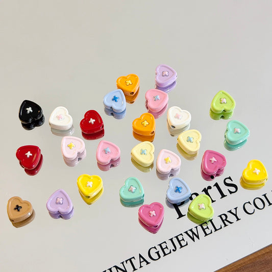 Love Heart Alloy Beads