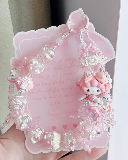 Cute Girl Handmade Keychain