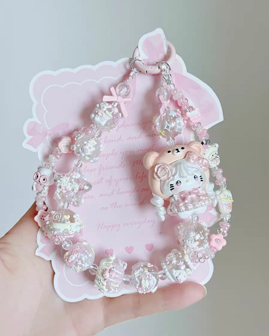 Cute Girl Handmade Keychain