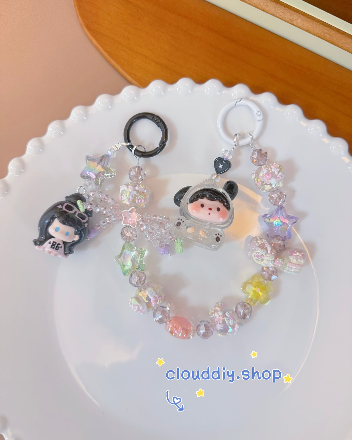 Cute Girl Handmade Keychain