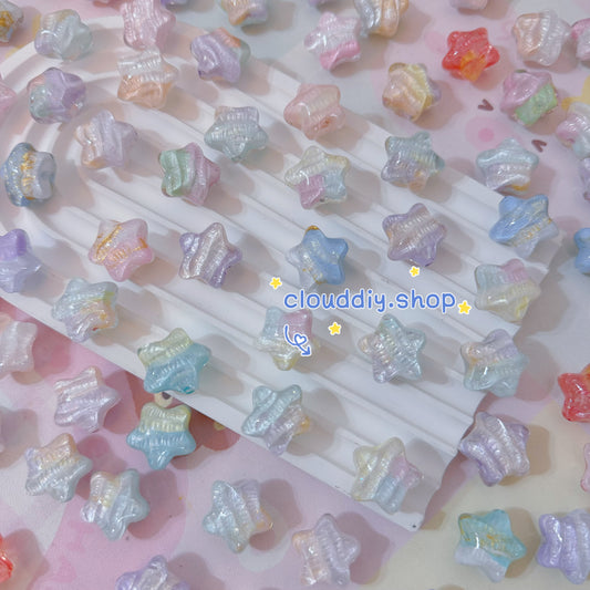 Oil Painting Star-Shaped Beads