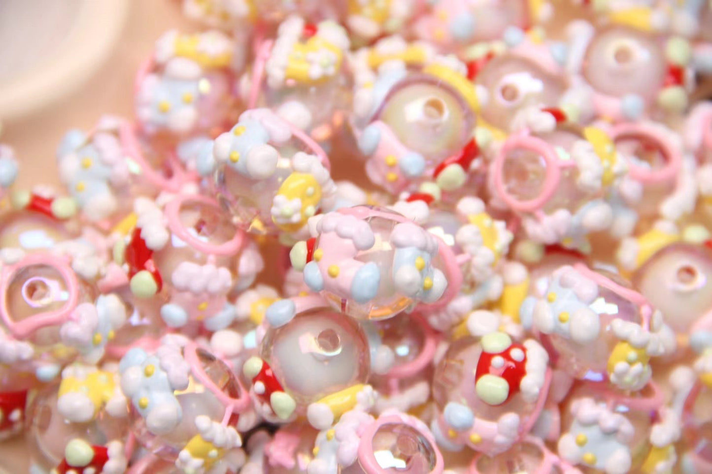 Cartoon Hand-Painted Bead