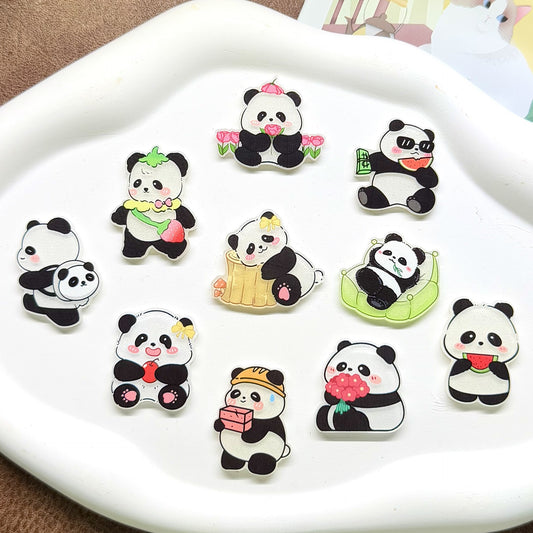 Cute Panda Acrylic Patch