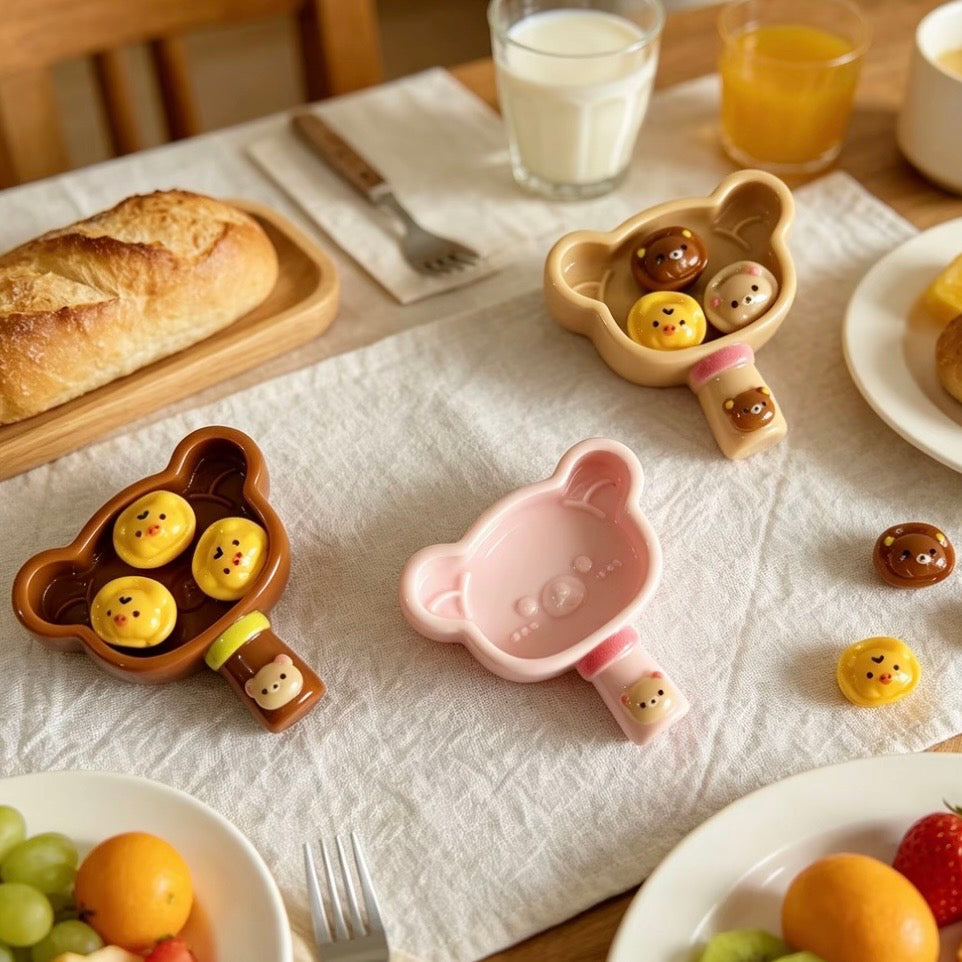 Kawaii Bear Mini Pan Plate Charms