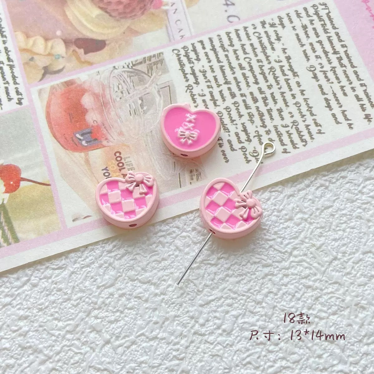 Pink-Toned Alloy Beads