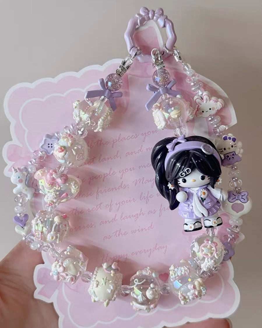 Cute Girl Handmade Keychain