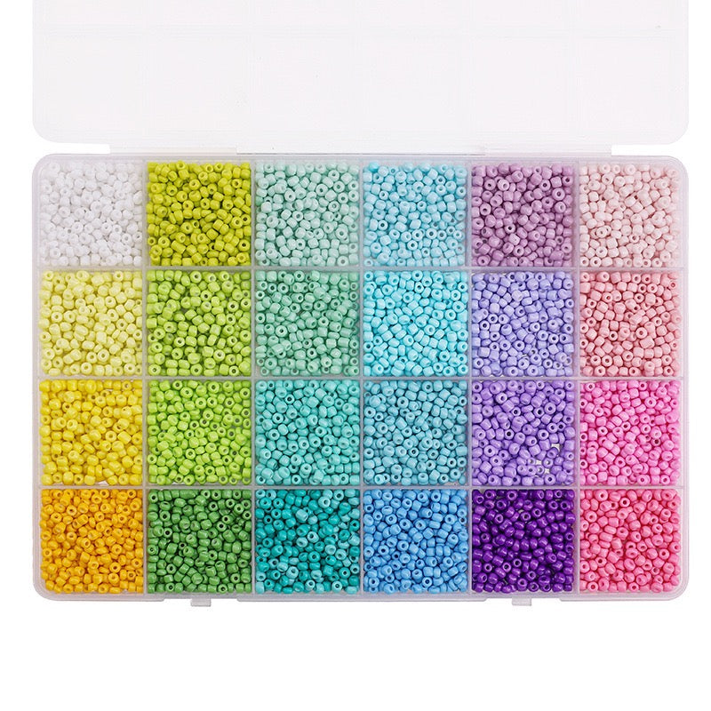 24-Grid 3mm Seed Beads Set