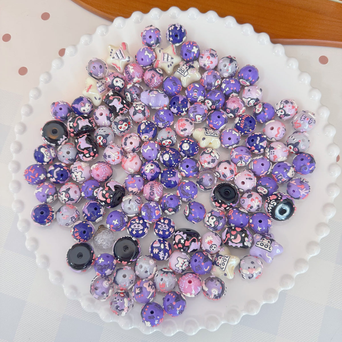 Cute Cartoon Hand-Painted Beads