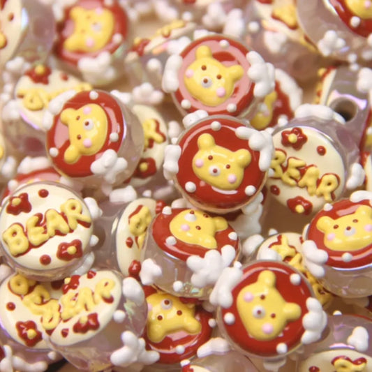 Round Hand-Painted Bead