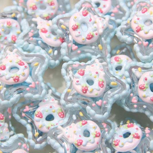 Star-Shaped rock And Roll Hand-Painted Beads