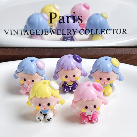 Cute Girl Beaded Charm
