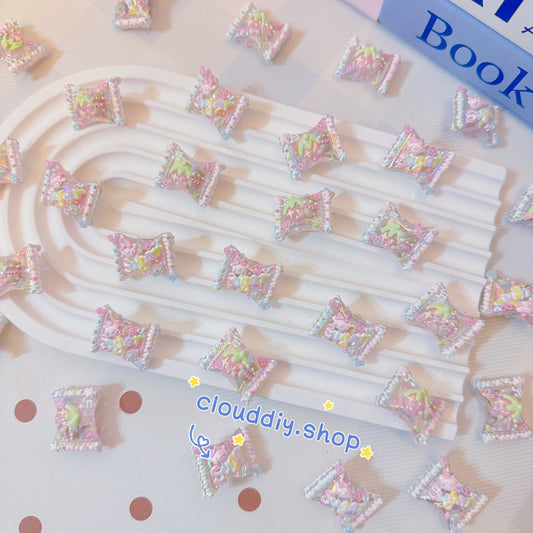 Candy Macaron Hand-Painted Beads