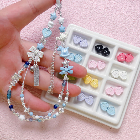 Love Heart Alloy Beads