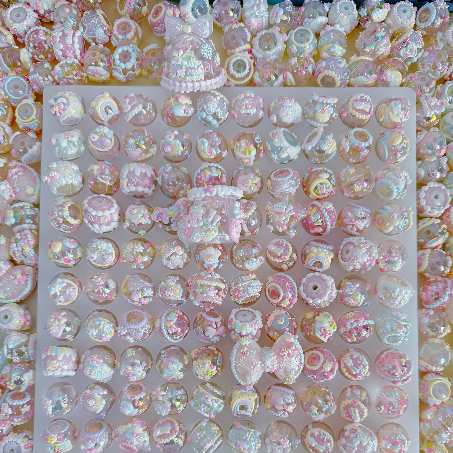 Macaron Hand-Painted Beads