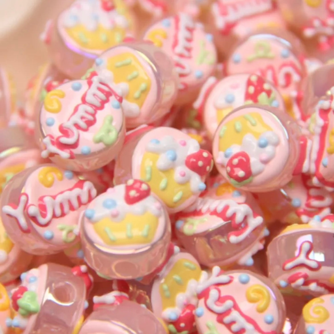 Round Hand-Painted Bead