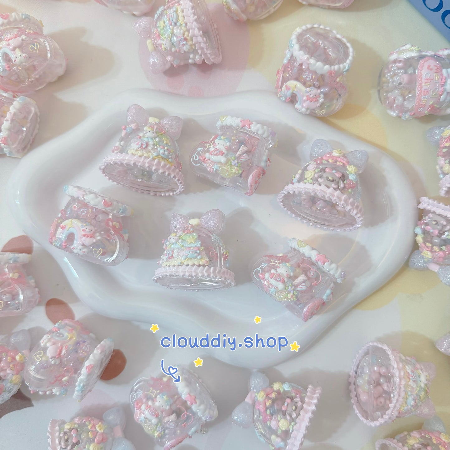 Hand-Painted Bell-Shaped Beads