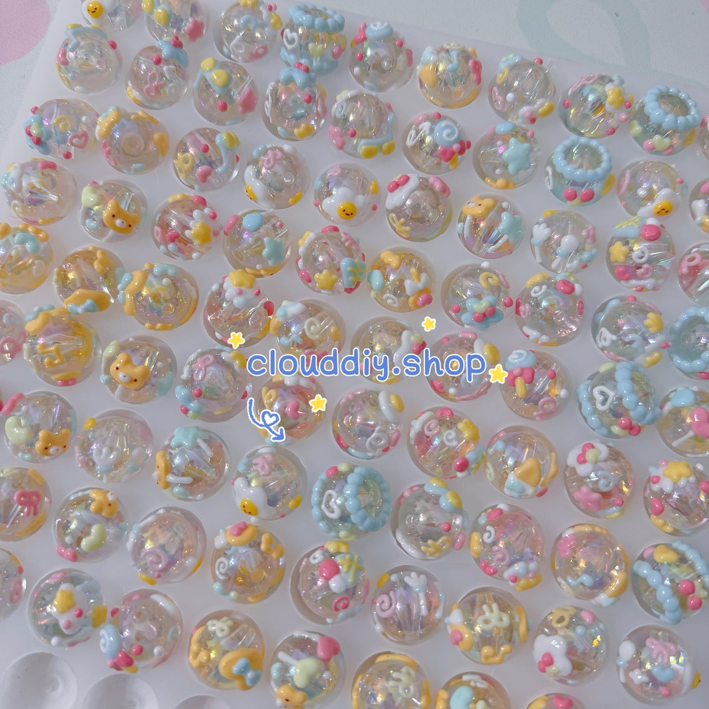 Blue Band-Painted Beads