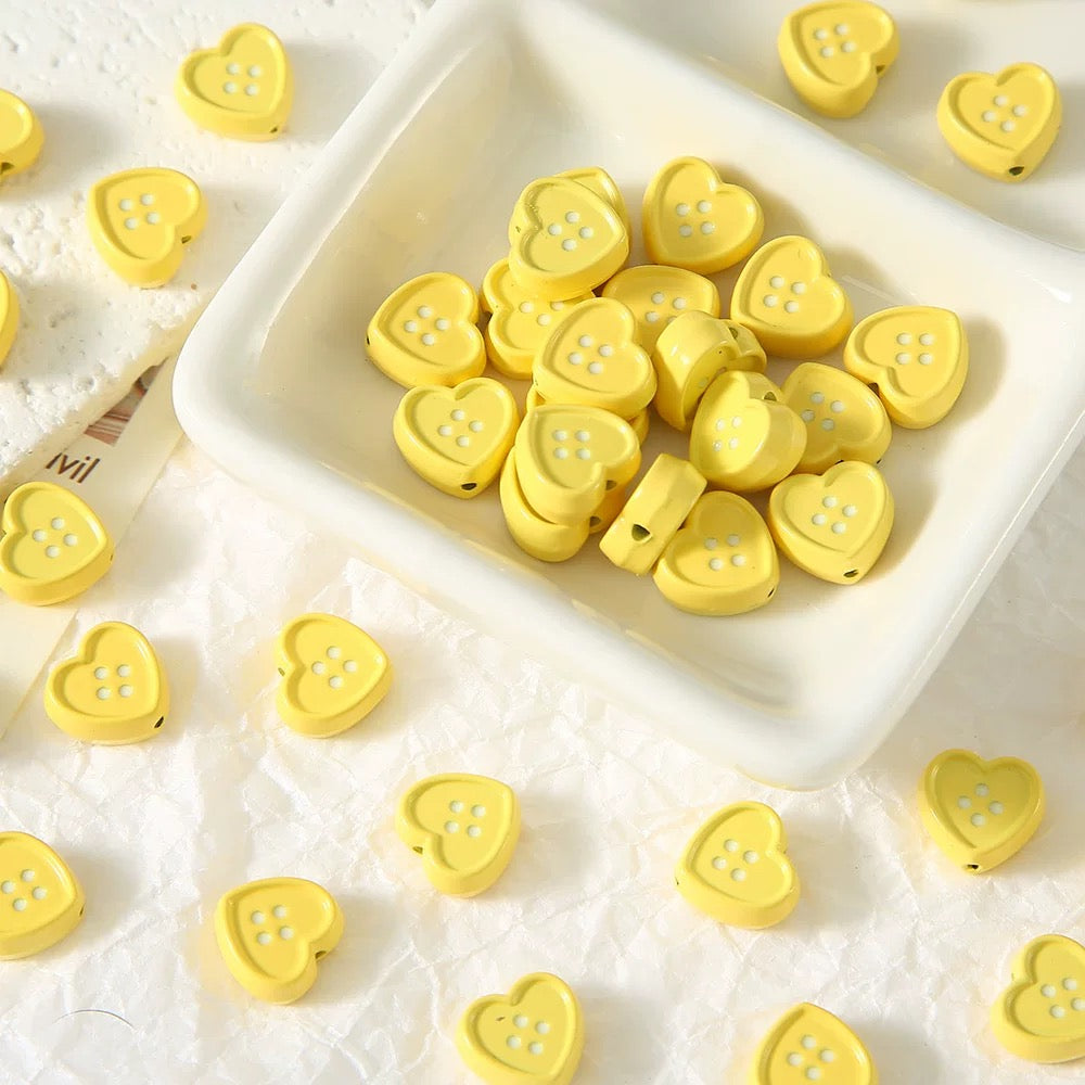 Love Heart Alloy Beads