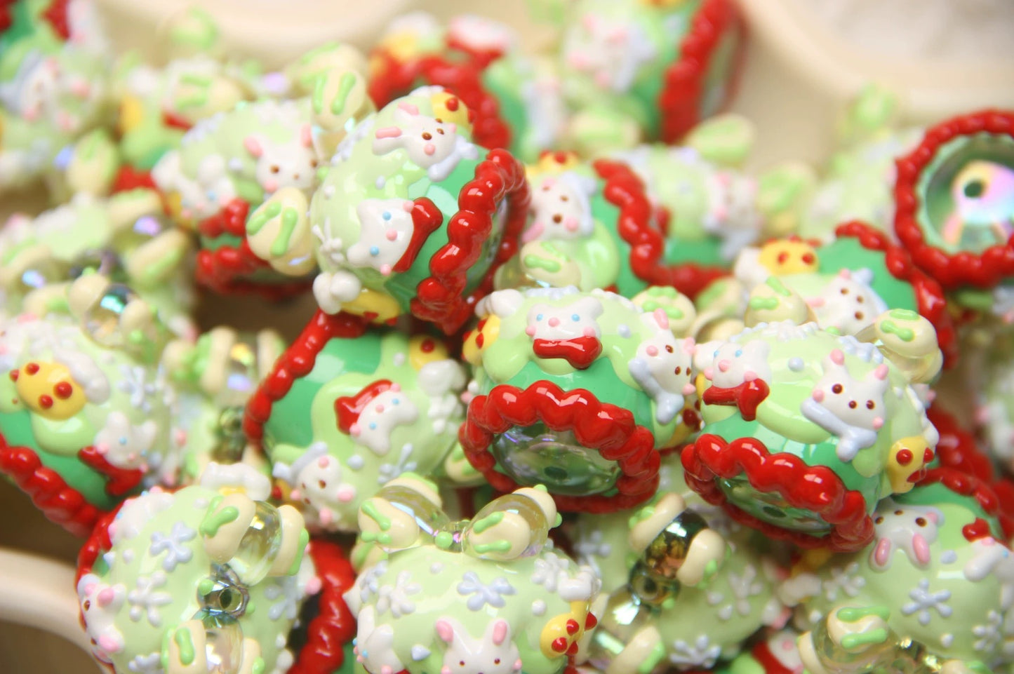 Milk Carton Hand-Painted Beads