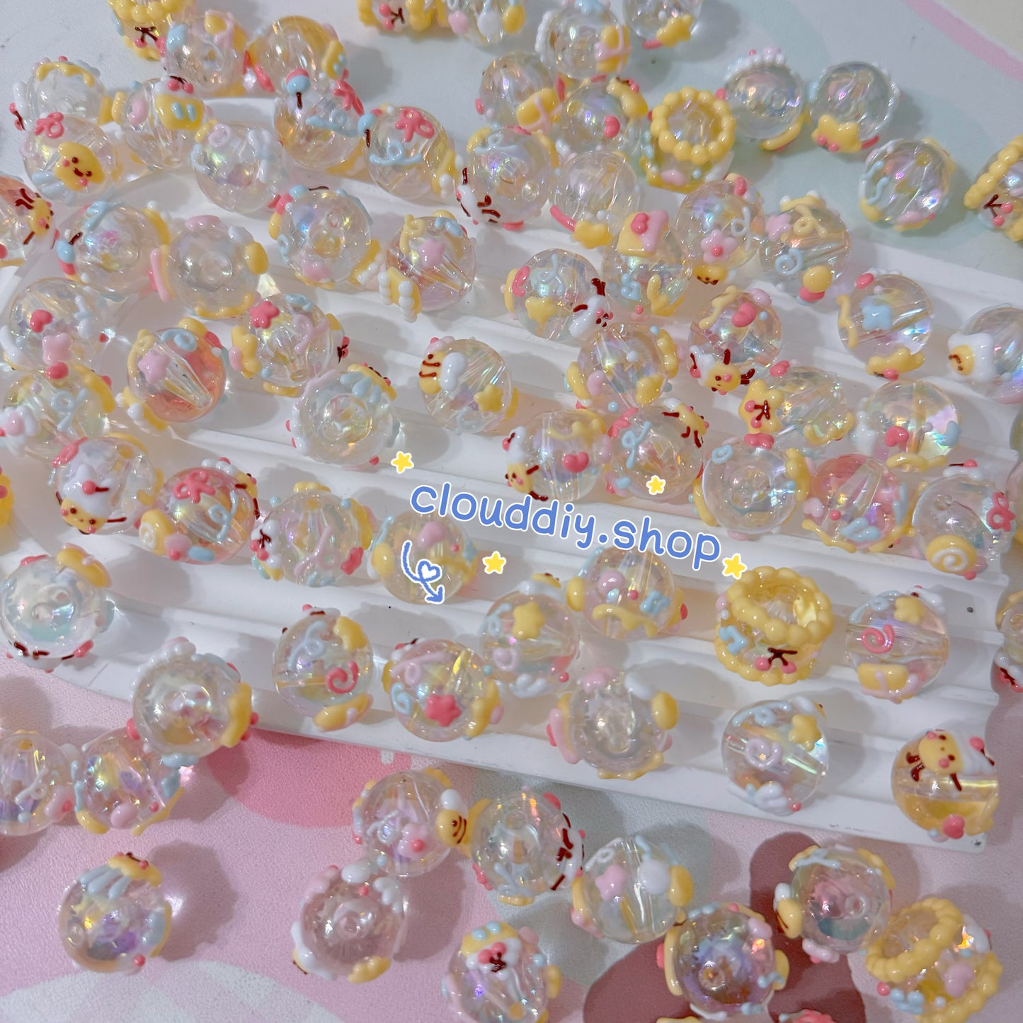 Yellow Is A Hand-Painted Bead