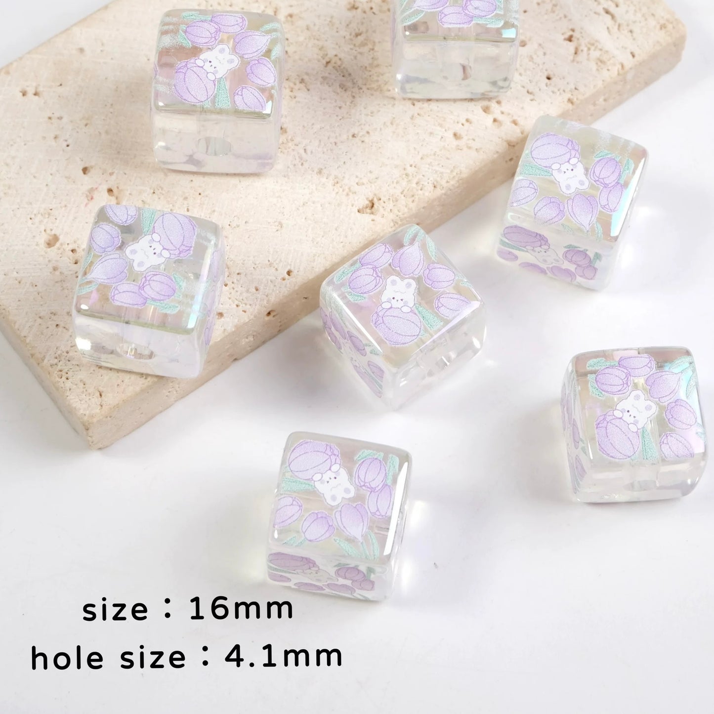 Translucent Square Bead String