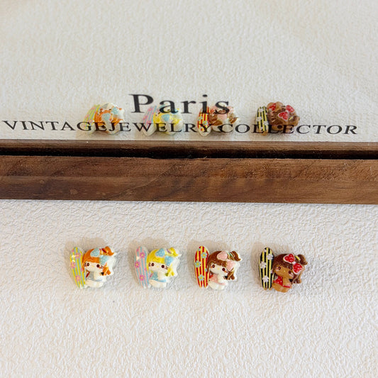 Cute Girl Alloy Beads