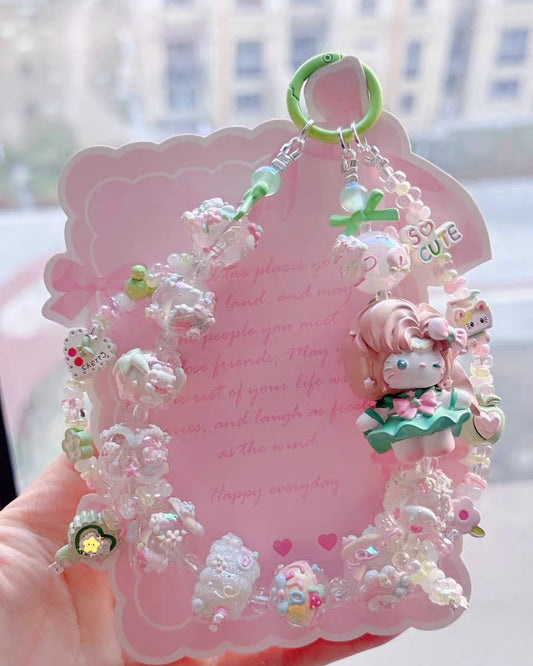 Cute Girl Handmade Keychain