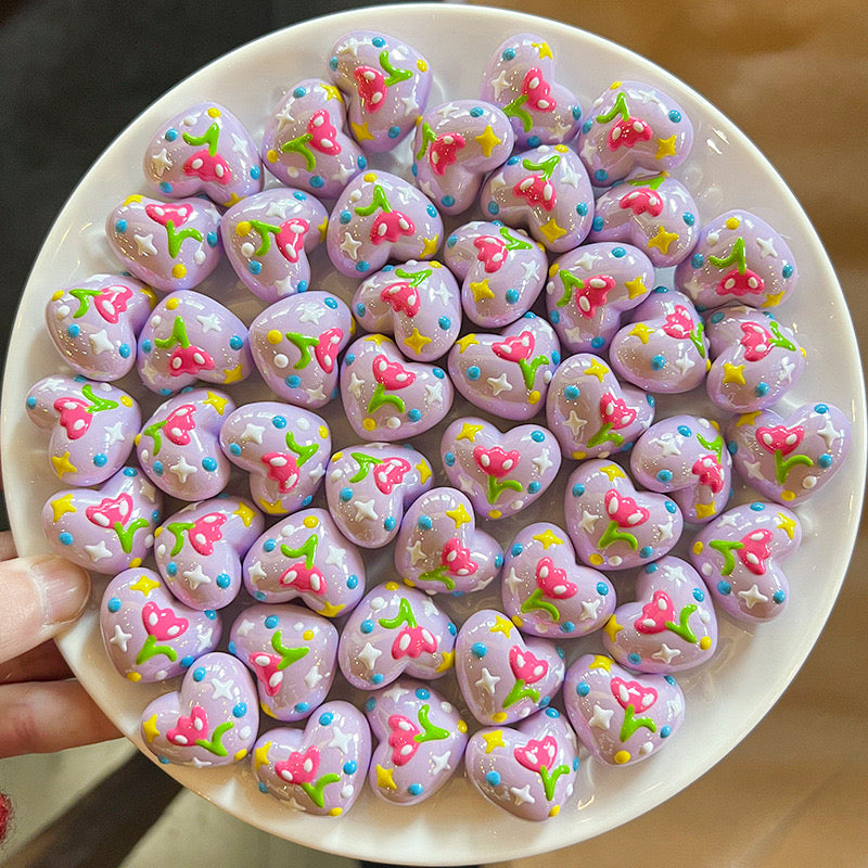 Hand-Painted Love Beading