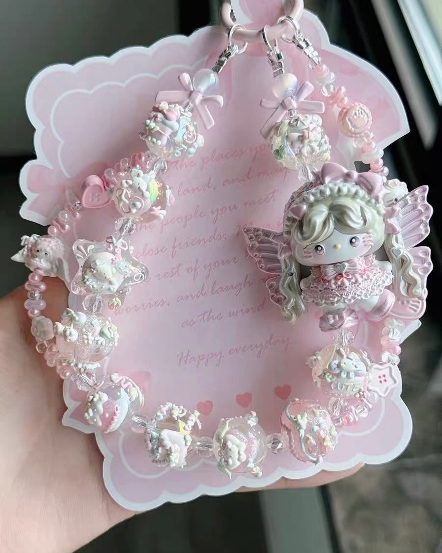 Cute Girl Handmade Keychain