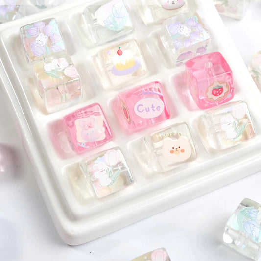 Translucent Square Bead String