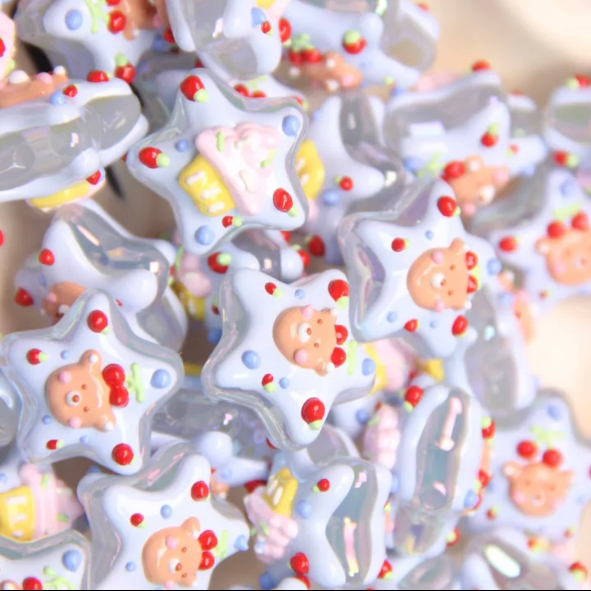 Hand-Painted Star Bead