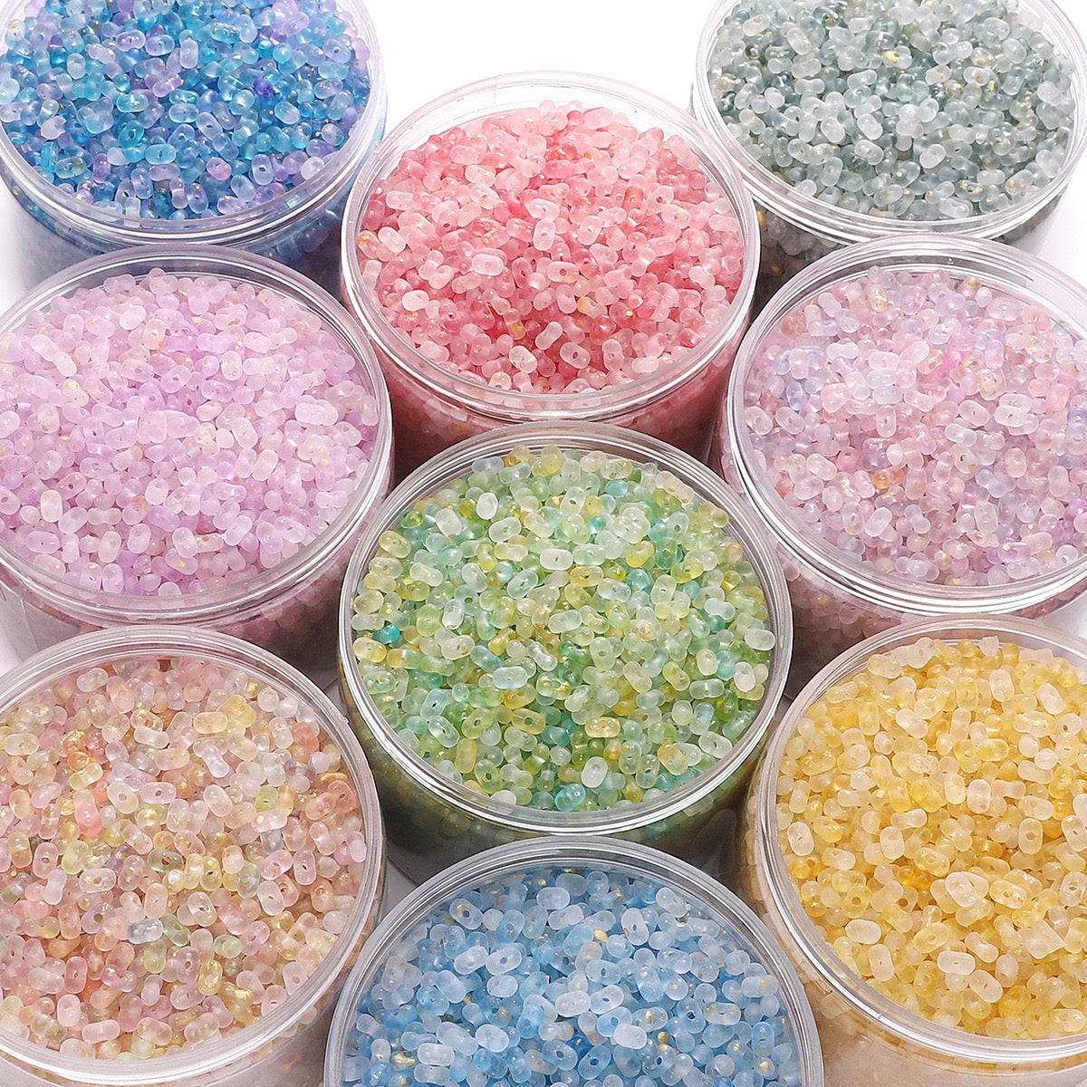 12-Color Peanut-Shaped Beads