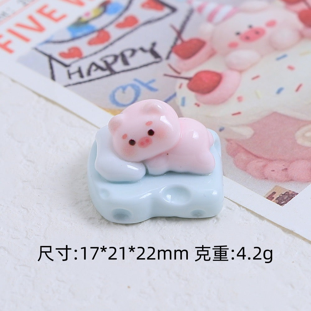 Cute 3D Pig Charm