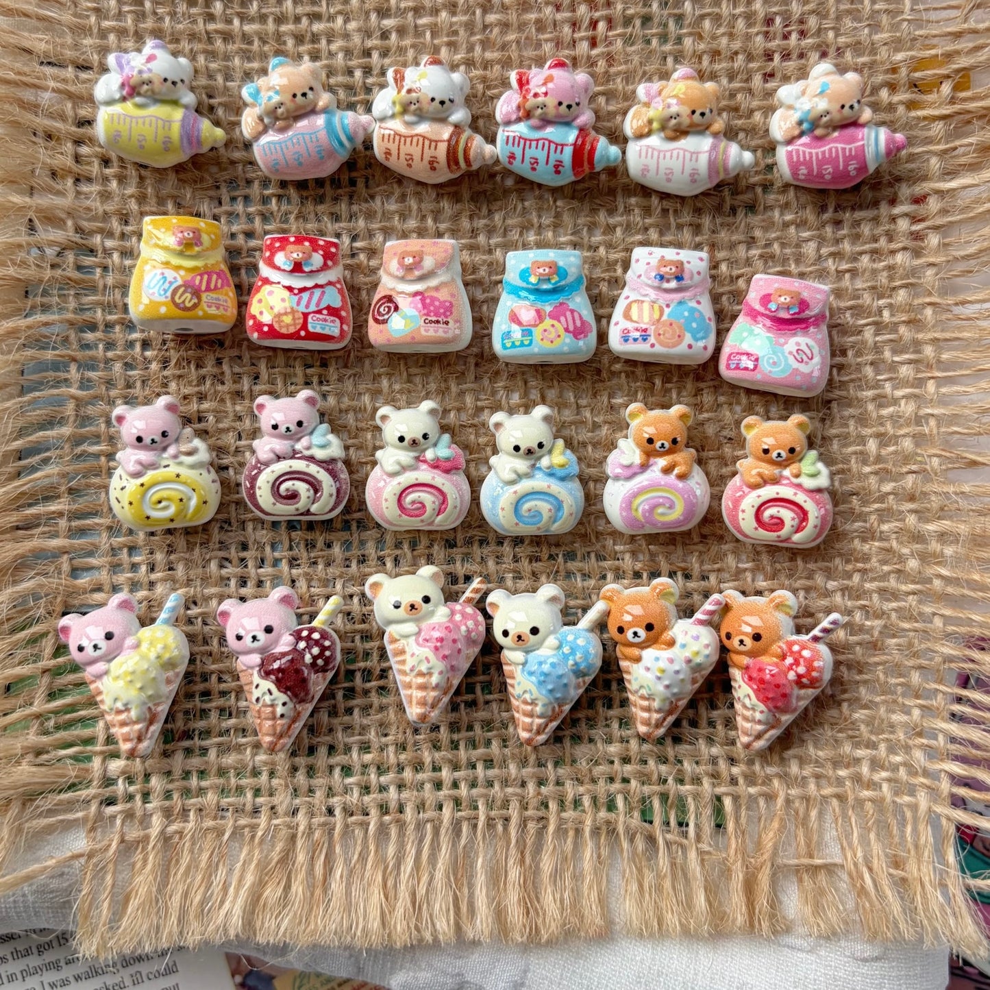 Cute Bear Alloy Beads