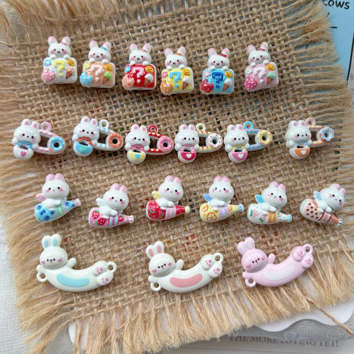 Cute Bunny Alloy Beads