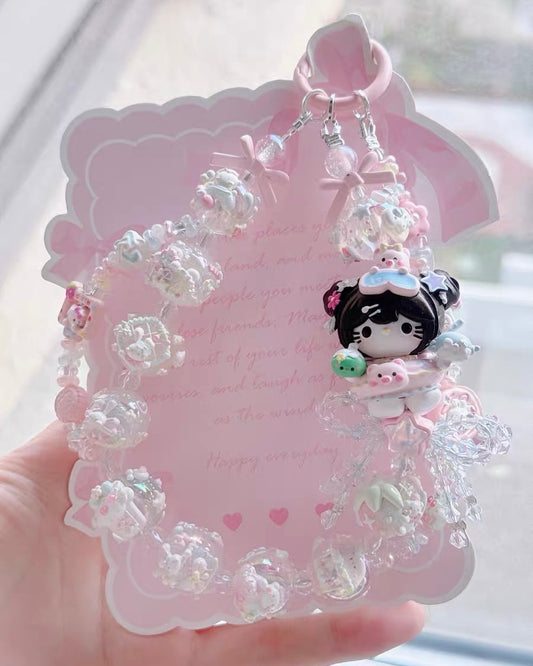 Cute Girl Handmade Keychain