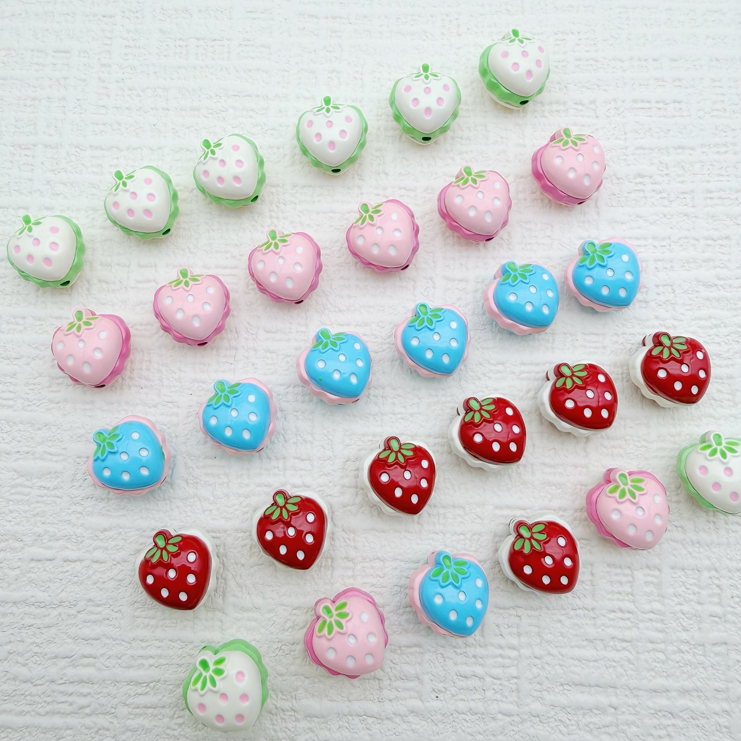 Strawberry Alloy Bead Charms