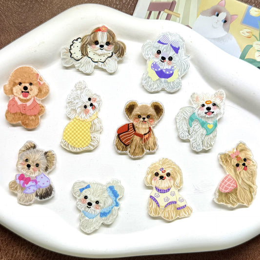 Cute Puppy Acrylic Patch