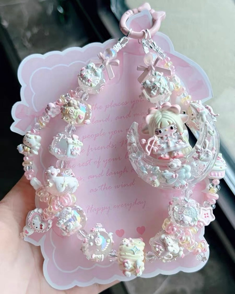 Cute Girl Handmade Keychain