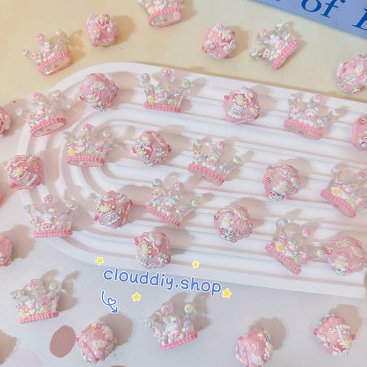 Cute Irregular Macaron Hand-Painted Beads