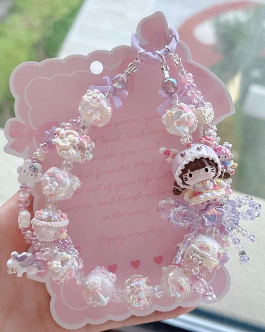 Cute Girl Handmade Keychain