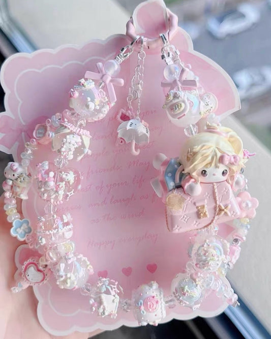 Cute Girl Handmade Keychain