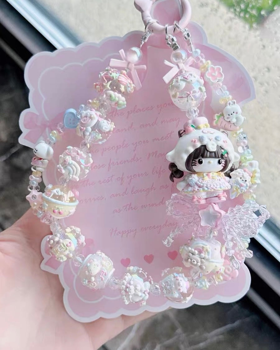 Cute Girl Handmade Keychain