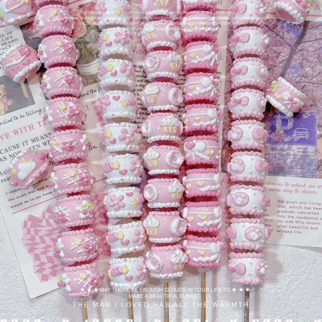 Strawberry Hand-Painted Bead