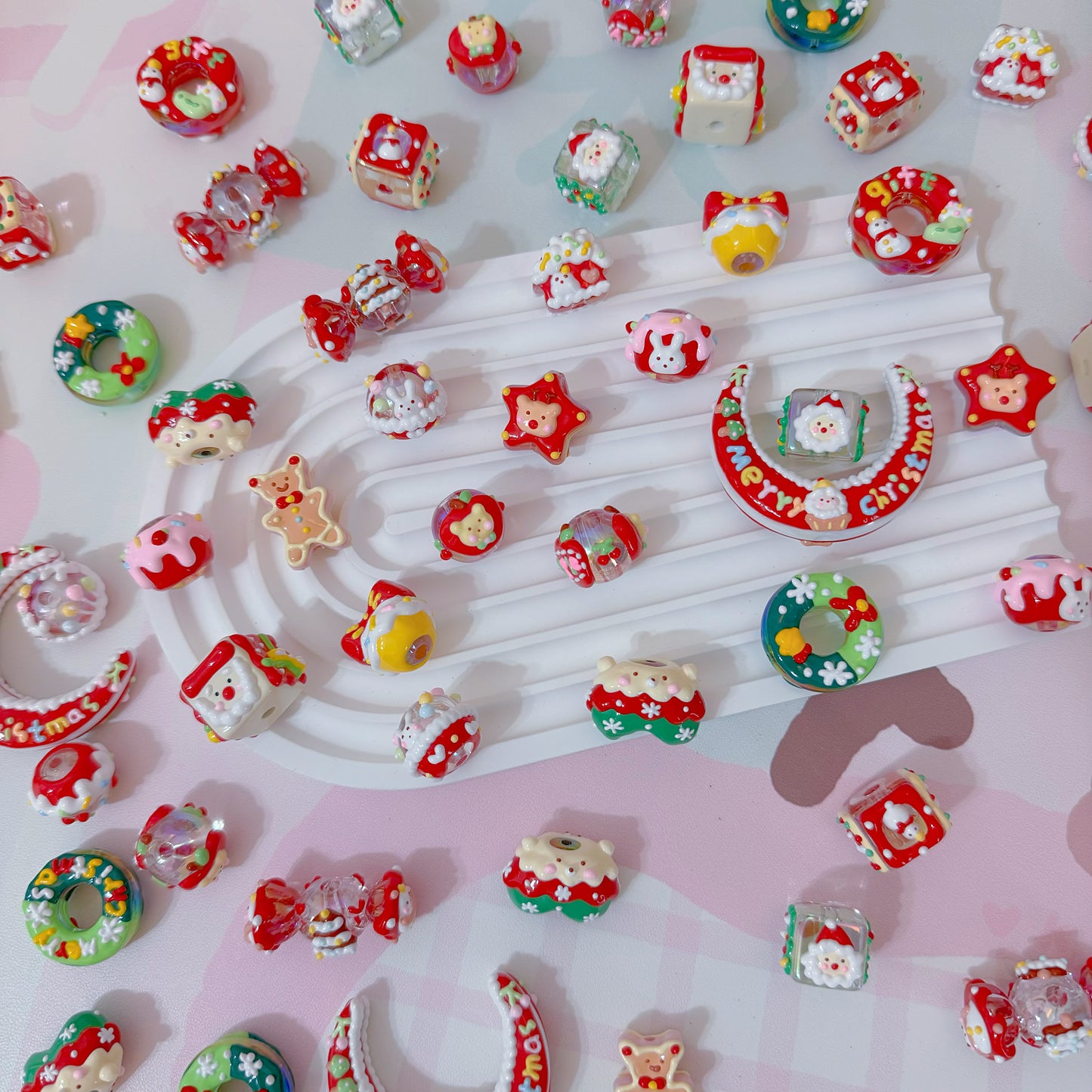 Red Series Hand-Painted Beads