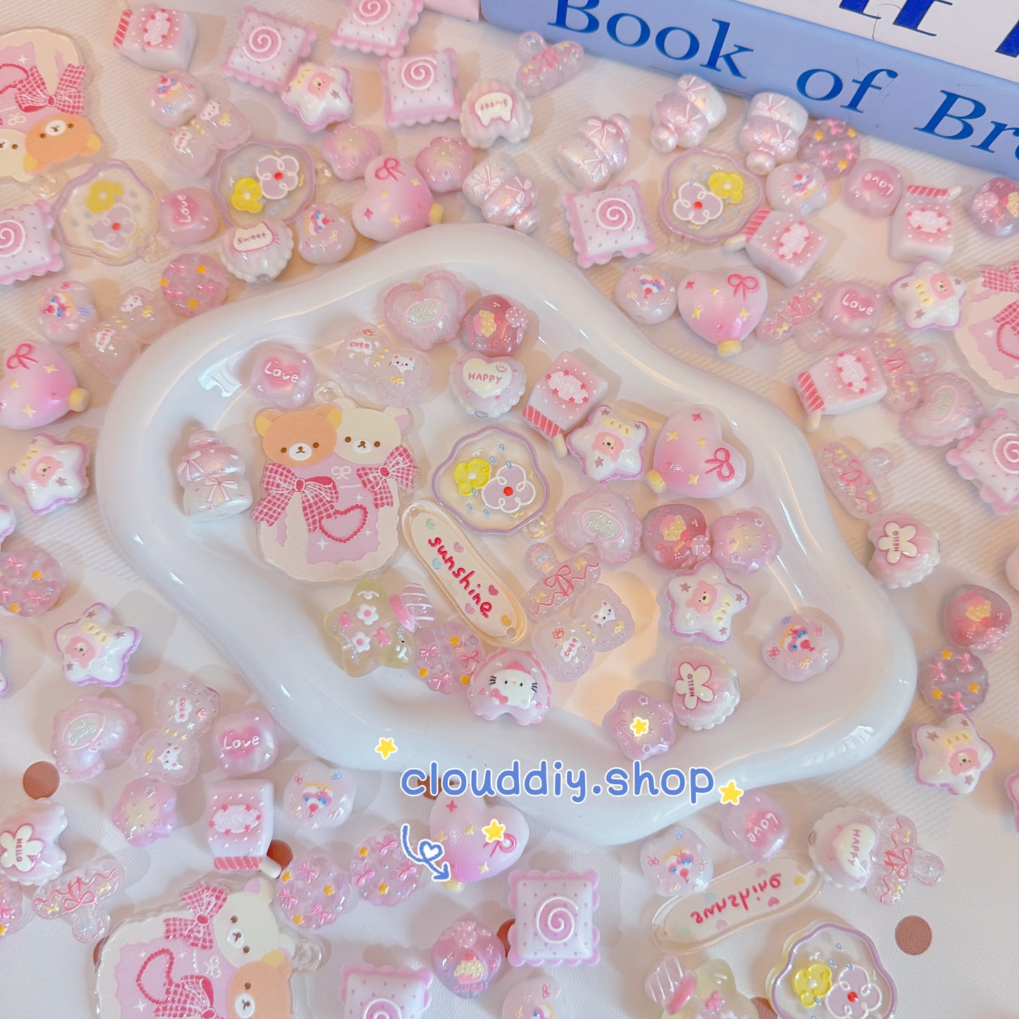 Pink Embossed Beads